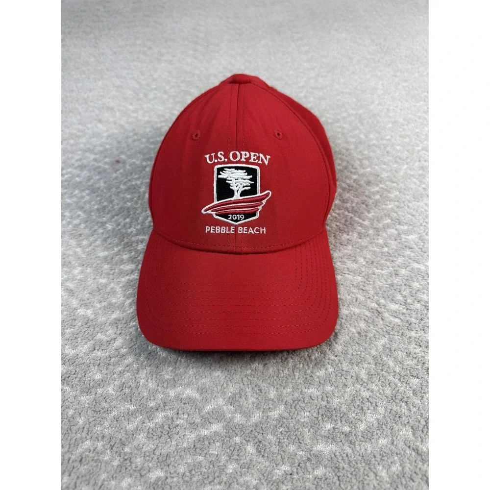 2019 U.S. Open Pebble Beach Hat Cap Strap Back Mens One Size Red‎ Golf The Game